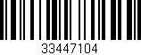 Código de barras (EAN, GTIN, SKU, ISBN): '33447104'