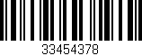 Código de barras (EAN, GTIN, SKU, ISBN): '33454378'