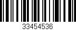 Código de barras (EAN, GTIN, SKU, ISBN): '33454536'
