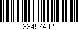 Código de barras (EAN, GTIN, SKU, ISBN): '33457402'