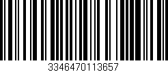 Código de barras (EAN, GTIN, SKU, ISBN): '3346470113657'