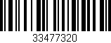 Código de barras (EAN, GTIN, SKU, ISBN): '33477320'