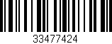 Código de barras (EAN, GTIN, SKU, ISBN): '33477424'