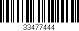 Código de barras (EAN, GTIN, SKU, ISBN): '33477444'