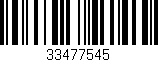 Código de barras (EAN, GTIN, SKU, ISBN): '33477545'