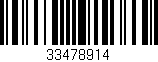 Código de barras (EAN, GTIN, SKU, ISBN): '33478914'