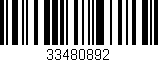 Código de barras (EAN, GTIN, SKU, ISBN): '33480892'