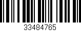 Código de barras (EAN, GTIN, SKU, ISBN): '33484765'