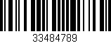 Código de barras (EAN, GTIN, SKU, ISBN): '33484789'