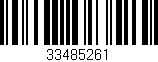 Código de barras (EAN, GTIN, SKU, ISBN): '33485261'