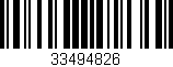 Código de barras (EAN, GTIN, SKU, ISBN): '33494826'