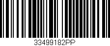 Código de barras (EAN, GTIN, SKU, ISBN): '33499182PP'