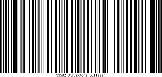 Código de barras (EAN, GTIN, SKU, ISBN): '33502_JGCalotona_JGNissan'