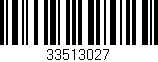 Código de barras (EAN, GTIN, SKU, ISBN): '33513027'