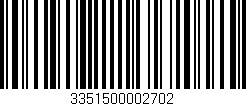 Código de barras (EAN, GTIN, SKU, ISBN): '3351500002702'