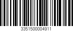Código de barras (EAN, GTIN, SKU, ISBN): '3351500004911'