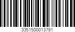 Código de barras (EAN, GTIN, SKU, ISBN): '3351500013791'