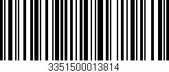 Código de barras (EAN, GTIN, SKU, ISBN): '3351500013814'