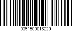 Código de barras (EAN, GTIN, SKU, ISBN): '3351500016228'