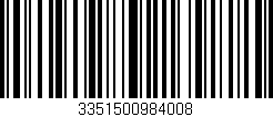 Código de barras (EAN, GTIN, SKU, ISBN): '3351500984008'