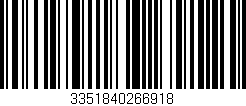 Código de barras (EAN, GTIN, SKU, ISBN): '3351840266918'