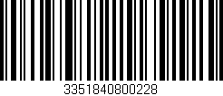 Código de barras (EAN, GTIN, SKU, ISBN): '3351840800228'