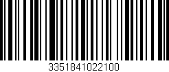 Código de barras (EAN, GTIN, SKU, ISBN): '3351841022100'