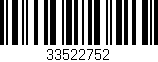 Código de barras (EAN, GTIN, SKU, ISBN): '33522752'