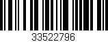 Código de barras (EAN, GTIN, SKU, ISBN): '33522796'
