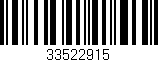 Código de barras (EAN, GTIN, SKU, ISBN): '33522915'