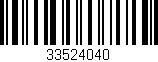 Código de barras (EAN, GTIN, SKU, ISBN): '33524040'
