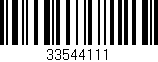 Código de barras (EAN, GTIN, SKU, ISBN): '33544111'
