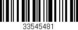 Código de barras (EAN, GTIN, SKU, ISBN): '33545481'