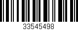 Código de barras (EAN, GTIN, SKU, ISBN): '33545498'