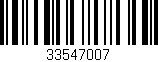 Código de barras (EAN, GTIN, SKU, ISBN): '33547007'