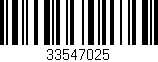 Código de barras (EAN, GTIN, SKU, ISBN): '33547025'