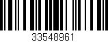 Código de barras (EAN, GTIN, SKU, ISBN): '33548961'