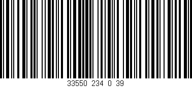 Código de barras (EAN, GTIN, SKU, ISBN): '33550_234_0_39'