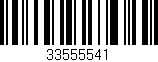 Código de barras (EAN, GTIN, SKU, ISBN): '33555541'