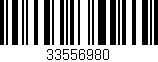 Código de barras (EAN, GTIN, SKU, ISBN): '33556980'