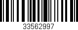 Código de barras (EAN, GTIN, SKU, ISBN): '33562997'