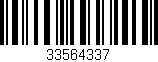 Código de barras (EAN, GTIN, SKU, ISBN): '33564337'