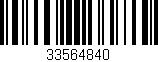Código de barras (EAN, GTIN, SKU, ISBN): '33564840'