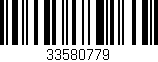 Código de barras (EAN, GTIN, SKU, ISBN): '33580779'