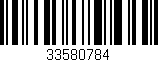 Código de barras (EAN, GTIN, SKU, ISBN): '33580784'