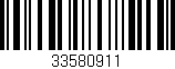 Código de barras (EAN, GTIN, SKU, ISBN): '33580911'