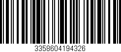 Código de barras (EAN, GTIN, SKU, ISBN): '3358604194326'