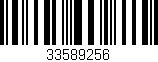Código de barras (EAN, GTIN, SKU, ISBN): '33589256'