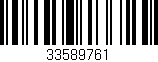 Código de barras (EAN, GTIN, SKU, ISBN): '33589761'