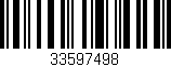 Código de barras (EAN, GTIN, SKU, ISBN): '33597498'